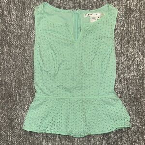 Max Studio Green Peplum Blouse